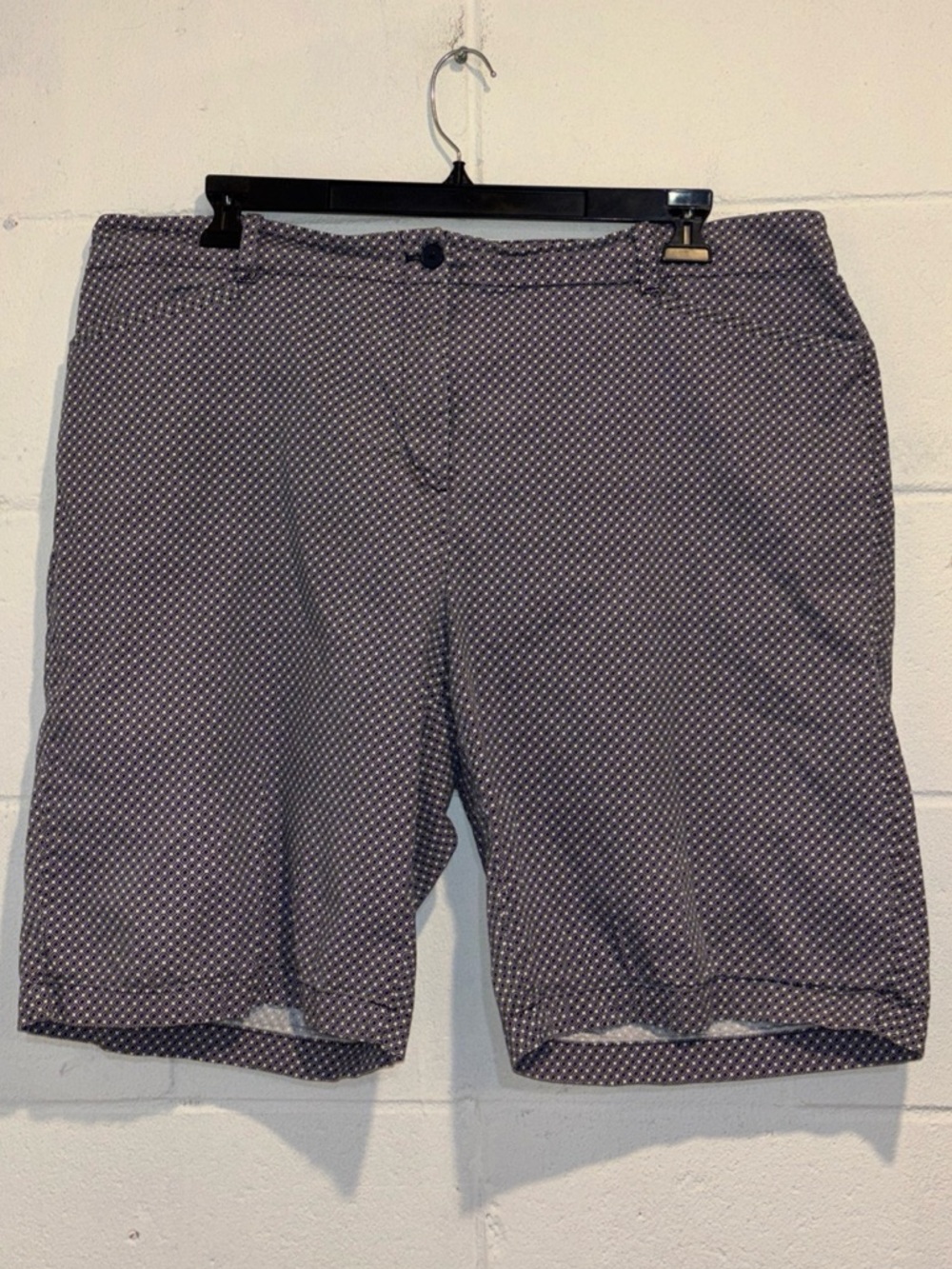 Talbots Bermuda shorts navy blue white high waist size 20W